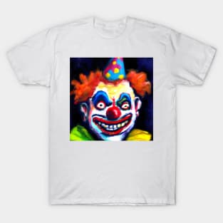 Evil Clown - Horror Art Brut Painting T-Shirt